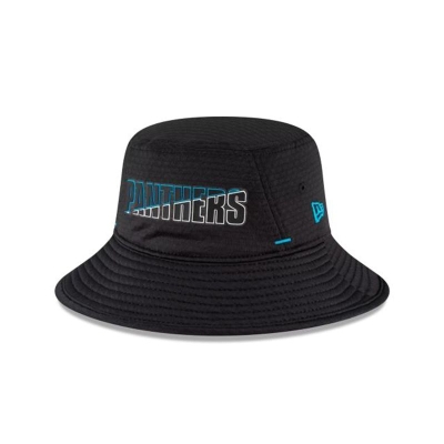 Carolina Panthers Gorra | New Era NFL Official Summer Sideline Stretch Bucket Hat Mexico - Azules